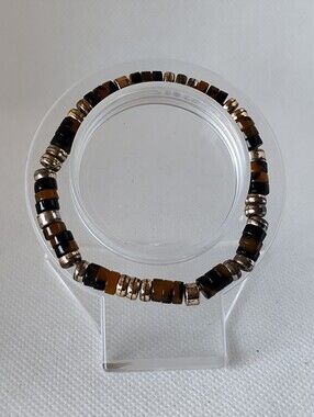 3/$20💗Handcrafted Black & Brown Beaded Stretch Bracelet